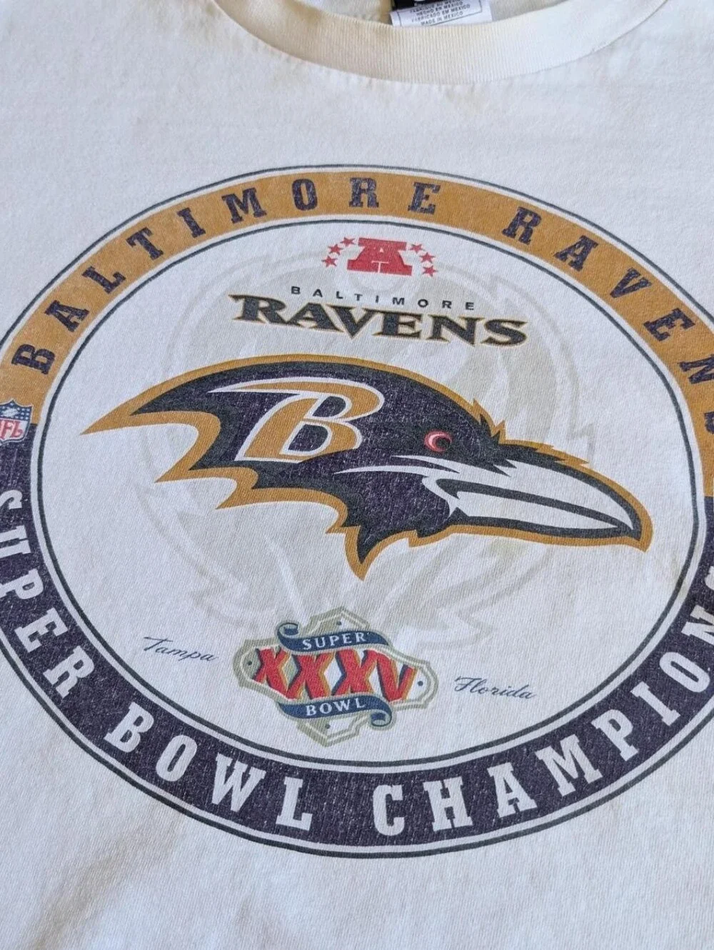 Nike Vintage 2001 Baltimore Ravens Superbowl Champions T-shirt